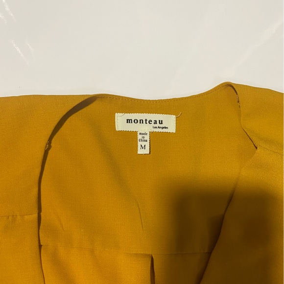 Mustard yellow peplum top size M - Picture 3 of 5